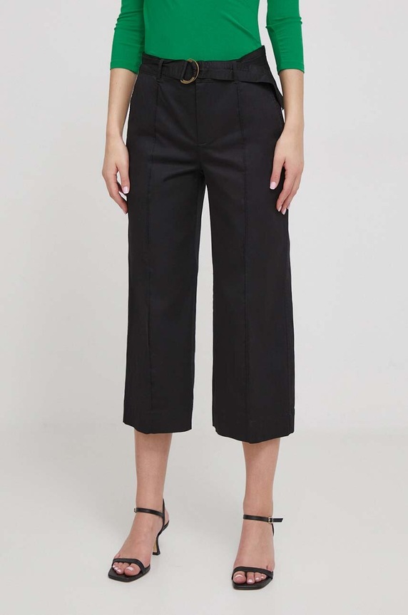 Παντελόνι Lauren Ralph Lauren με ελαστάν μαύρο 200876606
