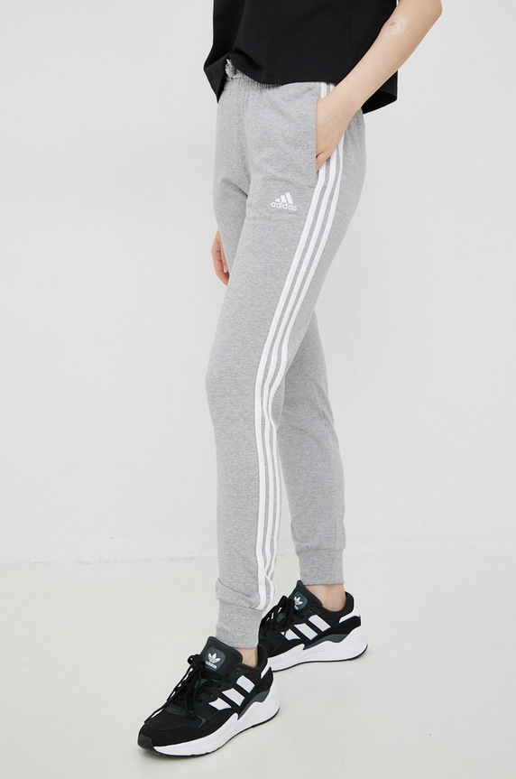 adidas pantaloni de trening tricotaj gri HF2605