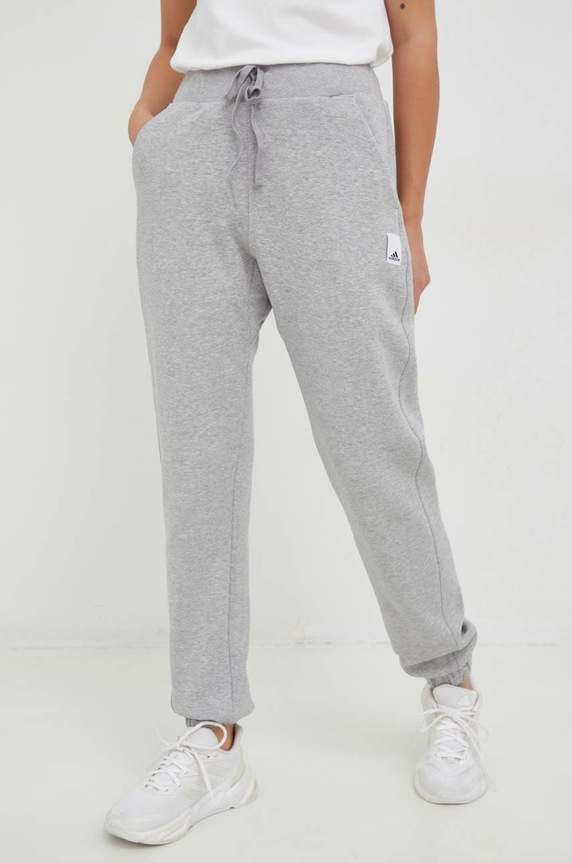 adidas spodnie dresowe dzianina szary HZ4371