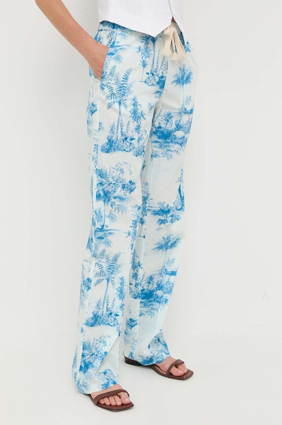 Bavlněné kalhoty Red Valentino 2R0RBG606SE modrá SS23
