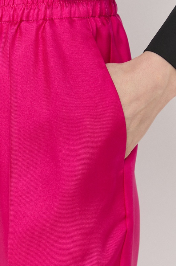 Red Valentino spodnie jedwabne różowy 2R3RBG456M1