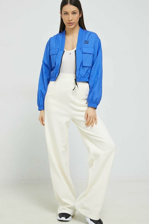 Fila spodnie dresowe bawełniane FAW0543 beżowy SS23