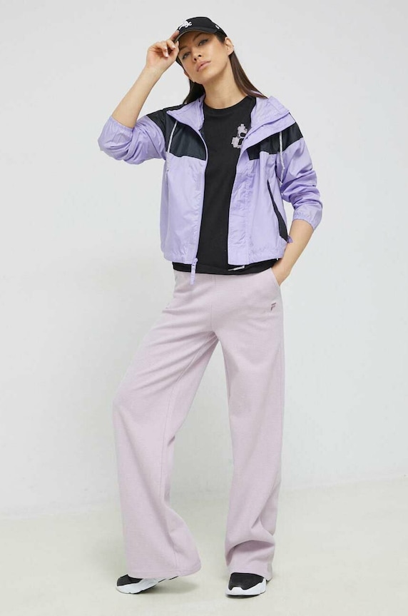 Fila pantaloni de trening din bumbac FAW0543 violet SS23
