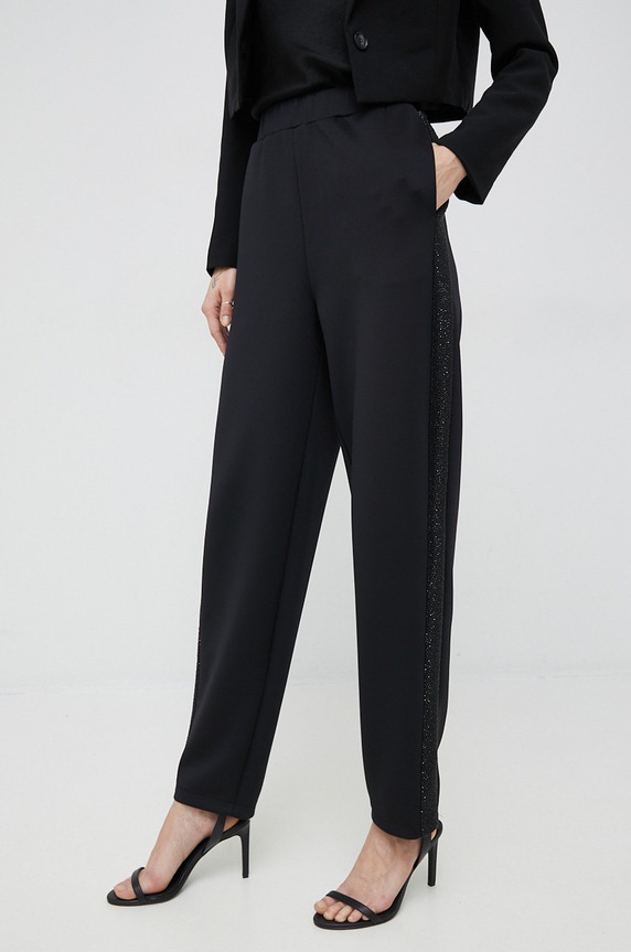 Nohavice Emporio Armani s elastanom čierna 3R2P7H.2JVLZ