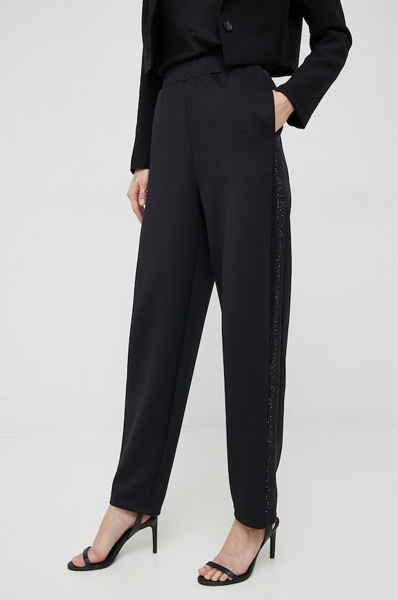 Nohavice Emporio Armani s elastanom čierna 3R2P7H.2JVLZ