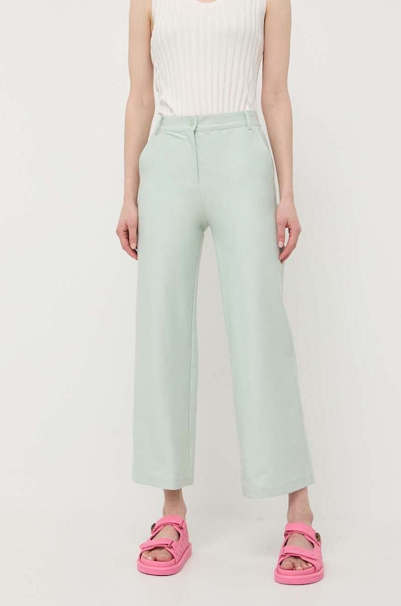 Max Mara Leisure spodnie z elastanem zielony 2337810336600
