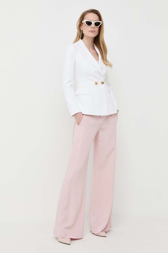 Παντελόνι Victoria Beckham 1223WTR004763F ροζ SS23