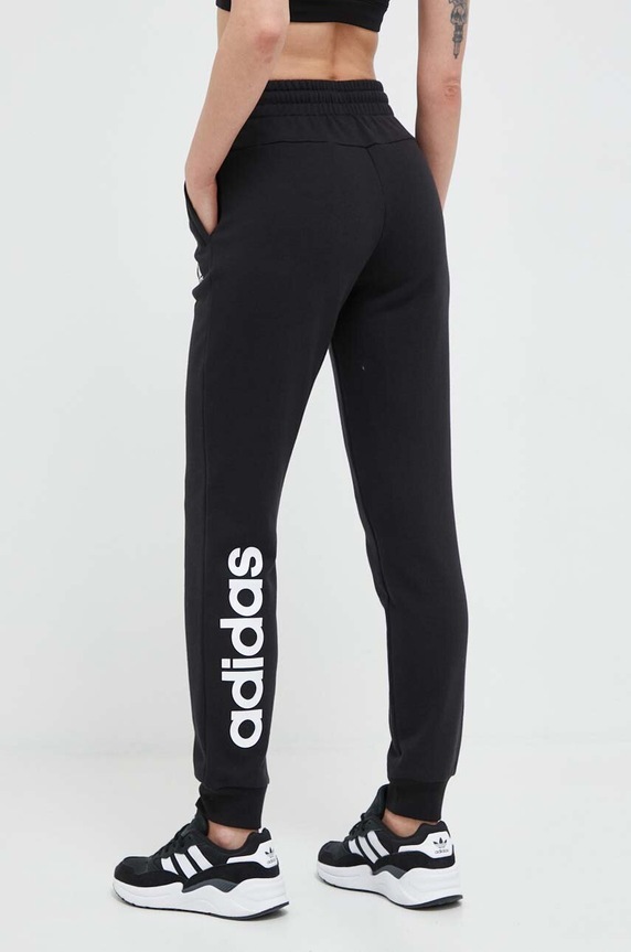 Odzież adidas spodnie dresowe bawełniane Essentials IC6868 czarny