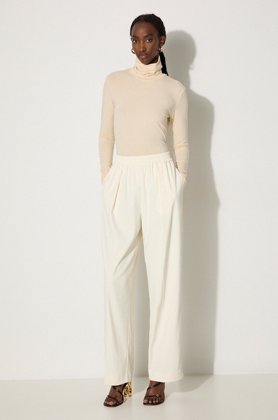 Samsoe Samsoe trousers F23100048 beige SS25