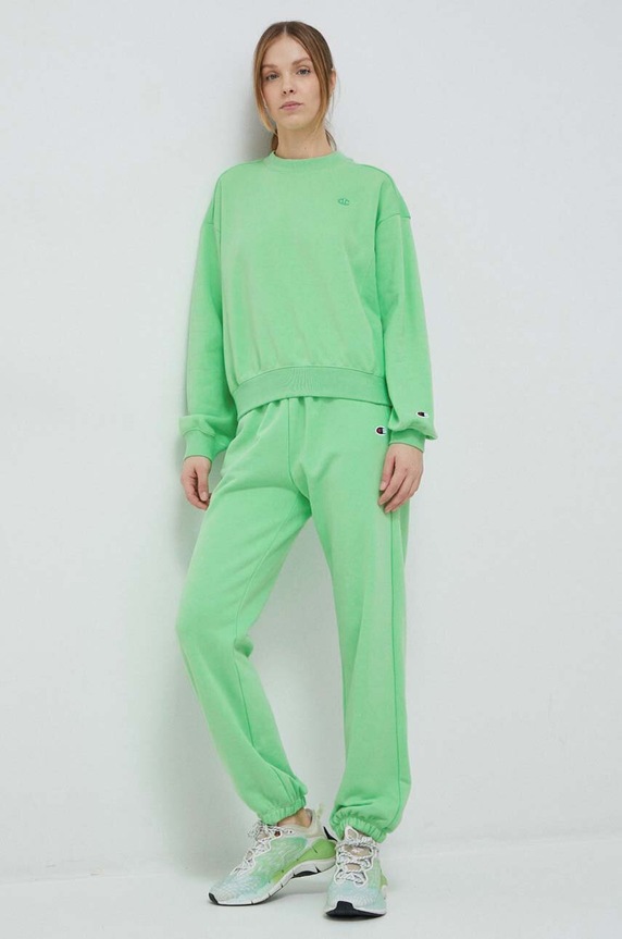Champion spodnie dresowe 116052 zielony SS23