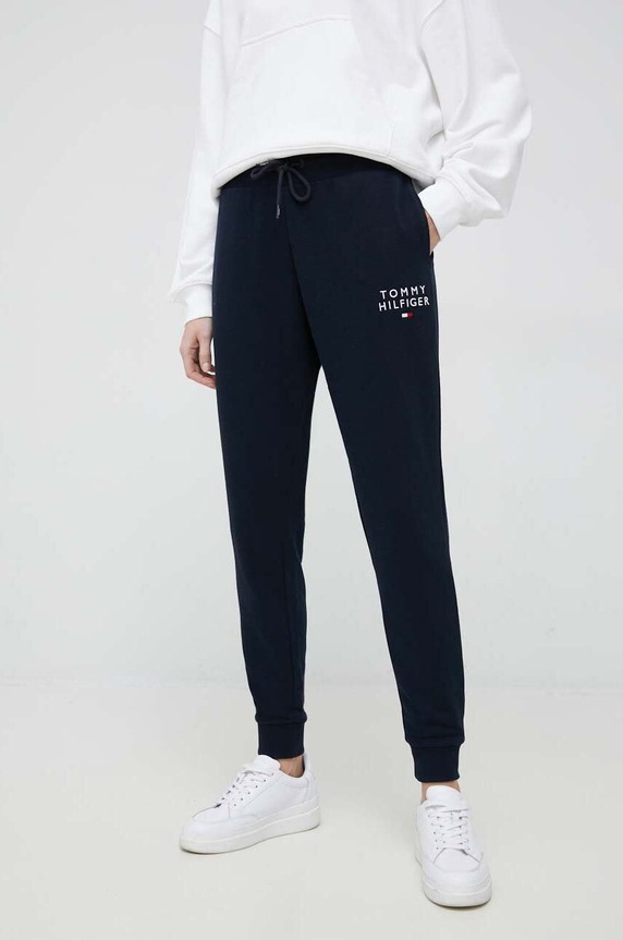 Donji dio trenirke Tommy Hilfiger pletivo mornarsko plava UW0UW04522.PPYX