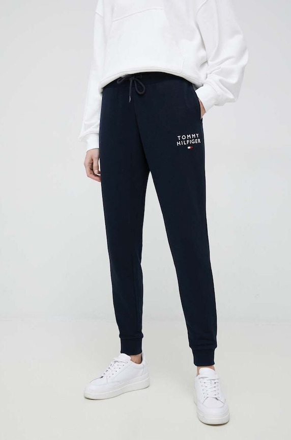 Donji dio trenirke Tommy Hilfiger pletivo mornarsko plava UW0UW04522.PPYX