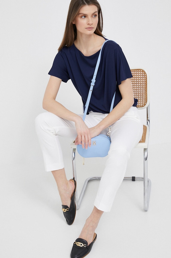 Lauren Ralph Lauren παντελόνι γυναικείο με βαμβάκι 200811955 λευκό SS26