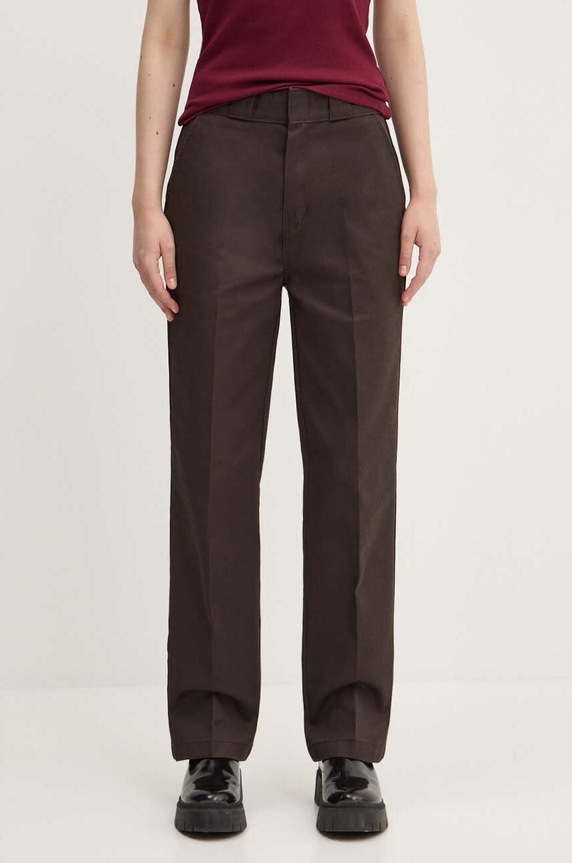 Kalhoty Dickies high hnědá DK0A4XKBCH01