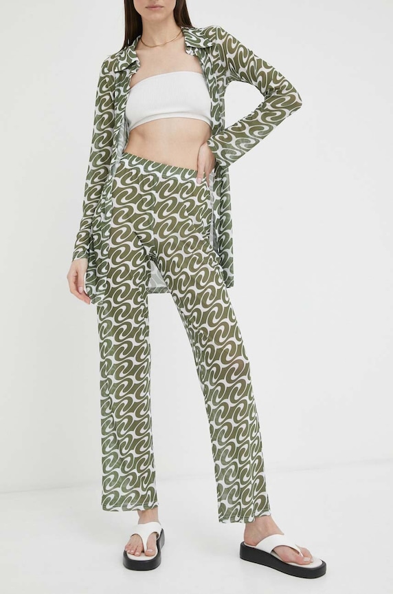 Résumé pantaloni drept verde 16540946