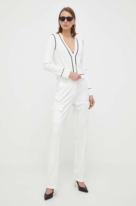 Nohavice Morgan PAZZY.F.OFF.WHITE béžová SS23