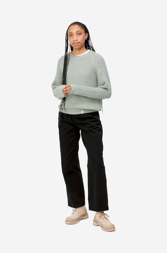 Carhartt WIP pantaloni in cotone Cara cotone nero I029802