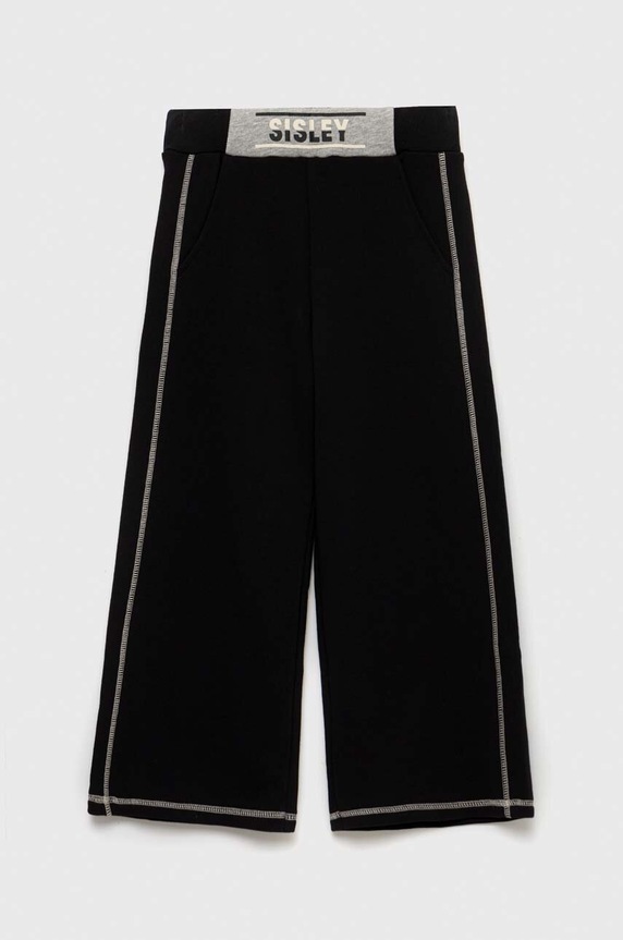 Dětské tepláky Sisley 3J68XF00W.G.SEASONAL černá SS23