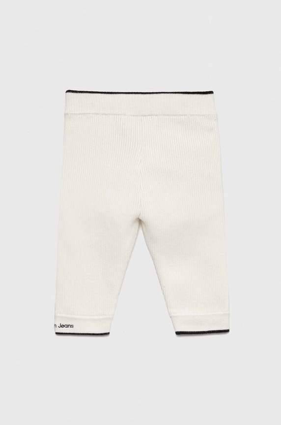 Calvin Klein Jeans spodnie dresowe dziecięce IN0IN00046.PPYX biały SS23
