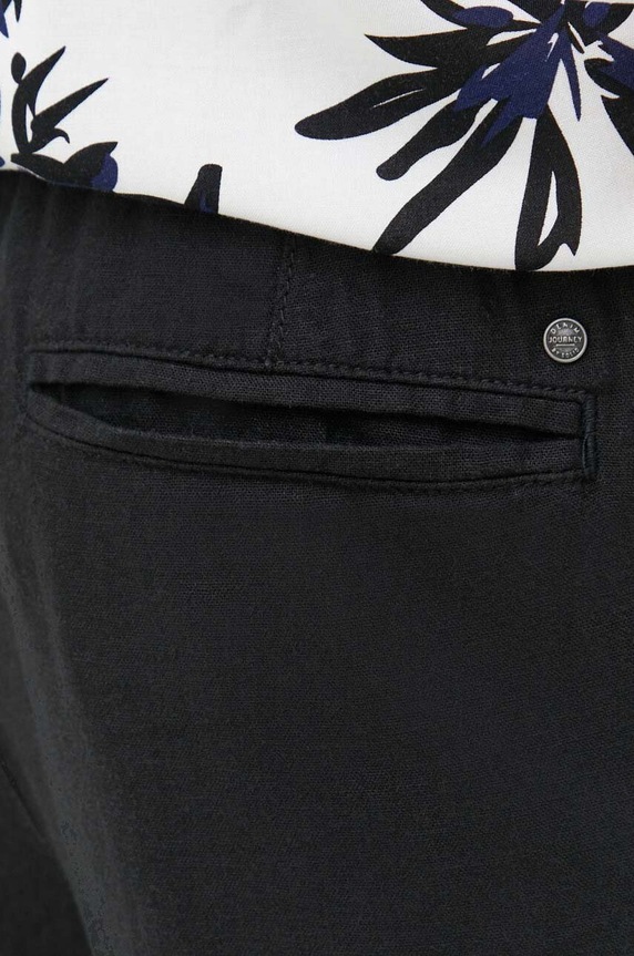 Solid pantaloni din in negru 21107170.194008