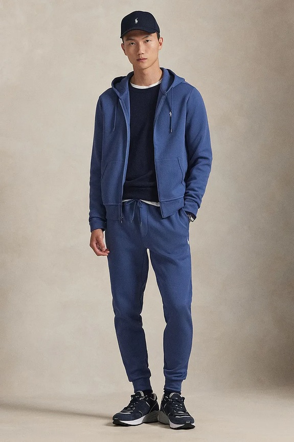 Ρούχα Polo Ralph Lauren παντελόνι jogger Ανδρικό 710881518 σκούρο μπλε