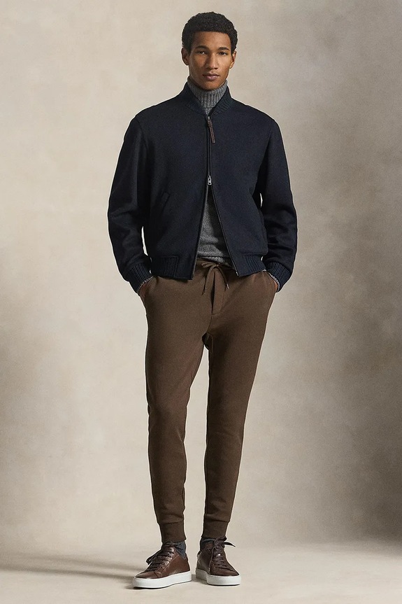 Odzież Polo Ralph Lauren spodnie joggery męskie 710881518 brązowy