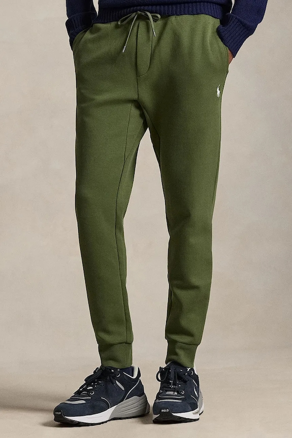 Polo Ralph Lauren Παντελόνι jogger ανδρικό πλεκτό ύφασμα πράσινο 710881518