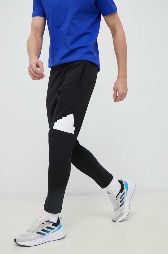 Tepláky adidas pletenina čierna IC3759