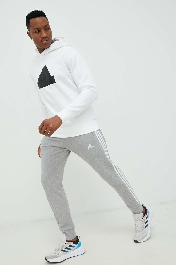 adidas spodnie dresowe bawełniane Essentials IC9407 szary SS23