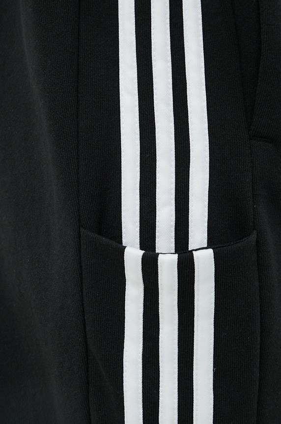 Βαμβακερό παντελόνι adidas μαύρο HA4337