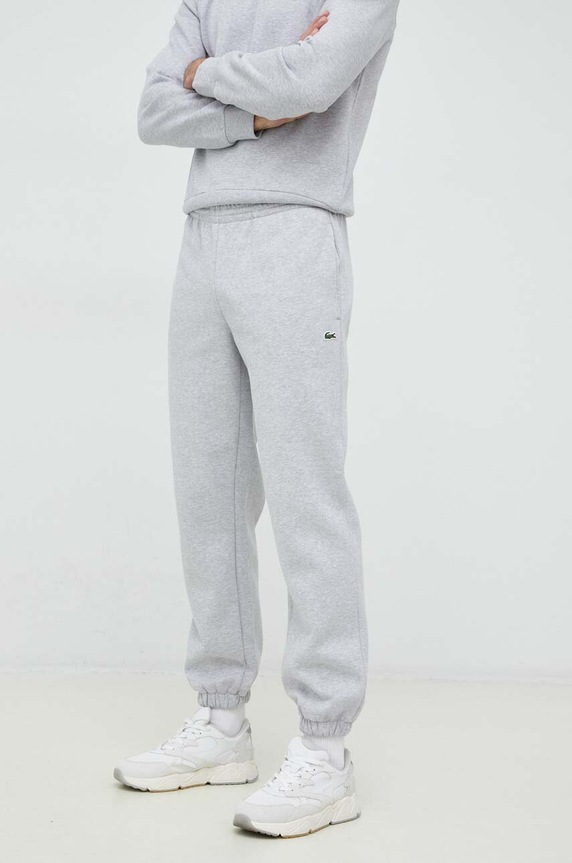 Lacoste spodnie dresowe dzianina szary XH9610