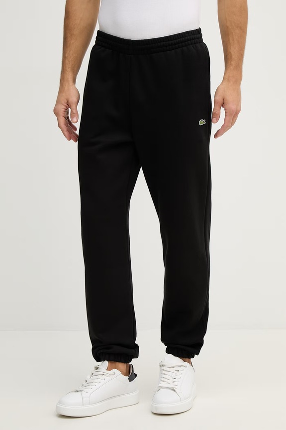 Lacoste spodnie dresowe dzianina czarny XH9610