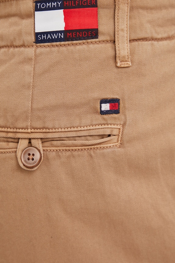 Tommy Hilfiger spodnie bawełniane x Shawn Mendes brązowy MW0MW31192.PPYX