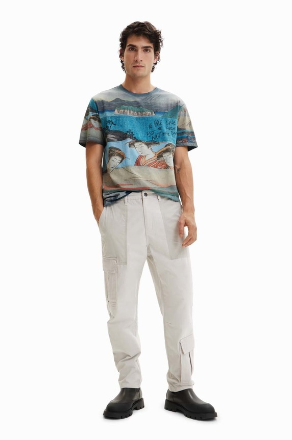 Desigual pantaloni 23SMPW01 bej SS23