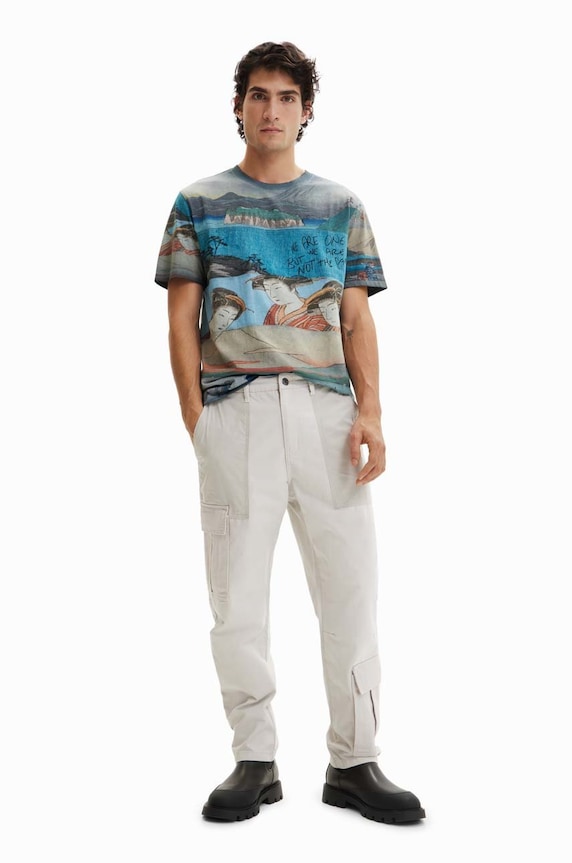 Desigual pantaloni 23SMPW01 bej SS23