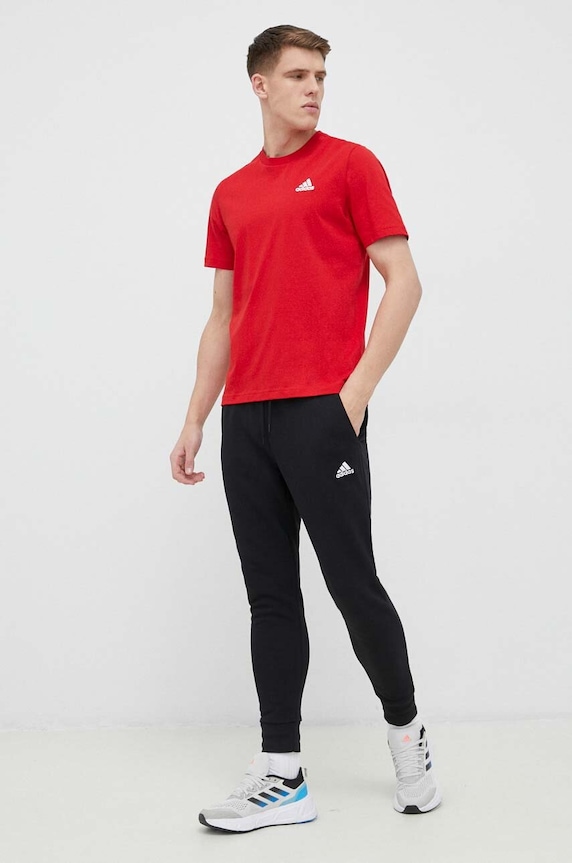 adidas spodnie dresowe bawełniane Essentials HA4347 czarny AW24