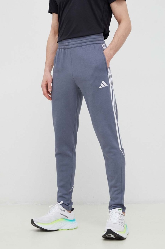 adidas Performance spodnie dresowe Tiro 23 dzianina szary HZ3019