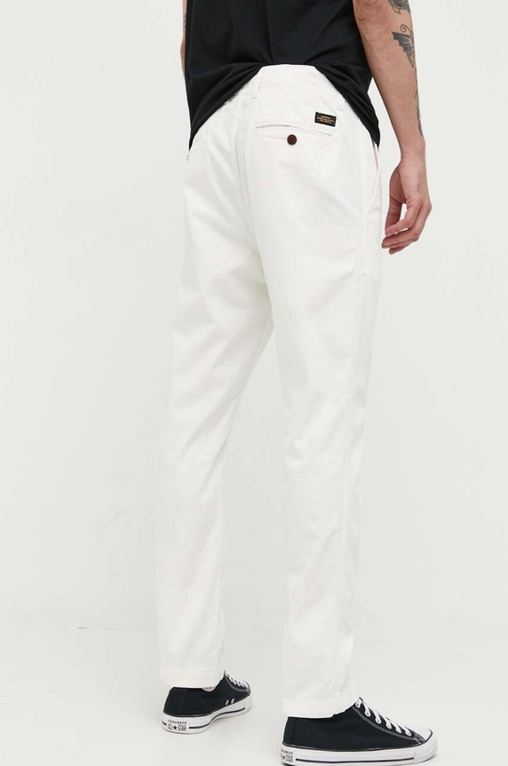 Odzież Superdry jeansy Officers M7011022A.39E beżowy