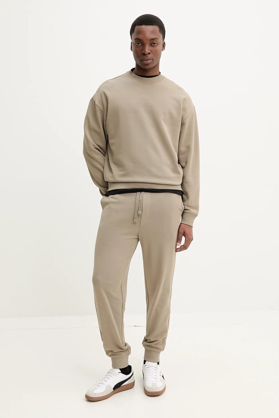 HUGO pantaloni de trening bărbați din bumbac Dayote232 50489617 verde SS26