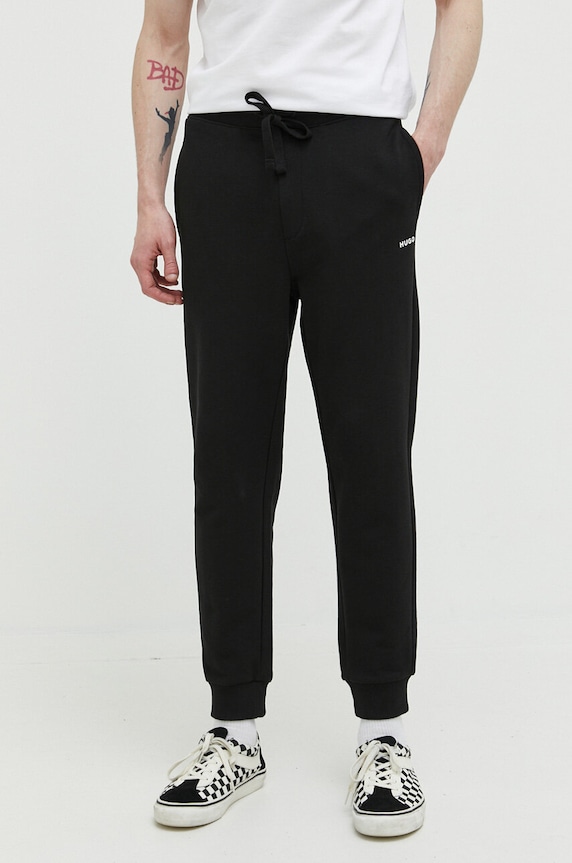 HUGO pantaloni de trening bărbați din bumbac Dayote232 bumbac negru 50489617