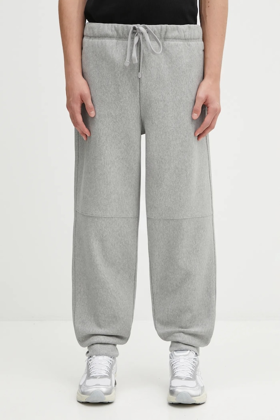 Παντελόνι φόρμας Carhartt WIP American Script Jogging Pant απλό γκρί I027042