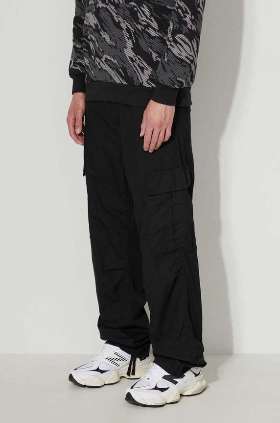 Carhartt WIP cotton trousers Regular Cargo Pant black I015875