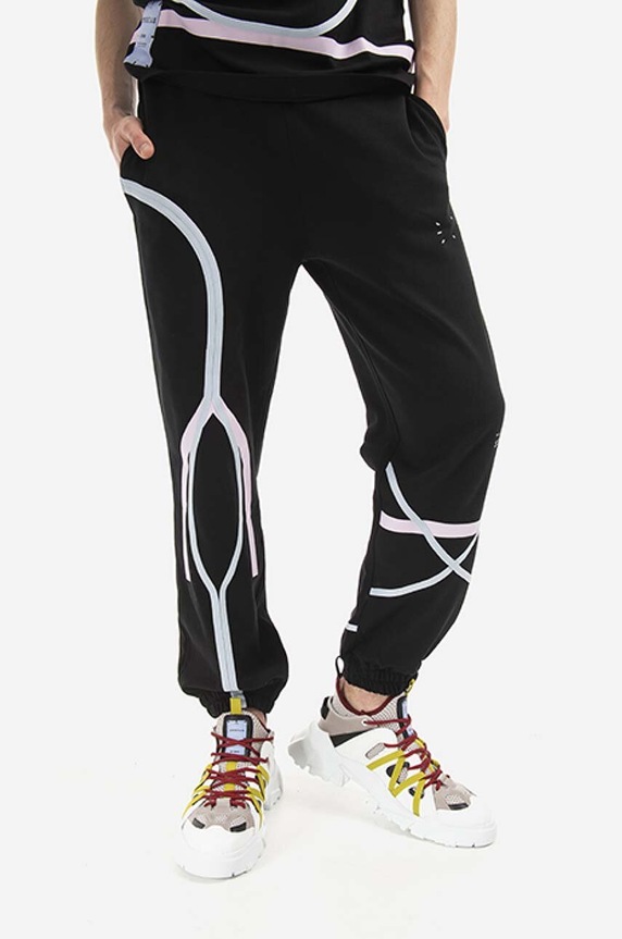 MCQ spodnie dresowe bawełniane Taped 647262RST771000