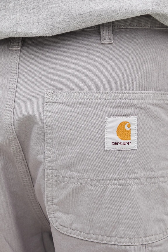 Carhartt WIP cotton trousers Single Knee Pant gray I031499.2LRGD