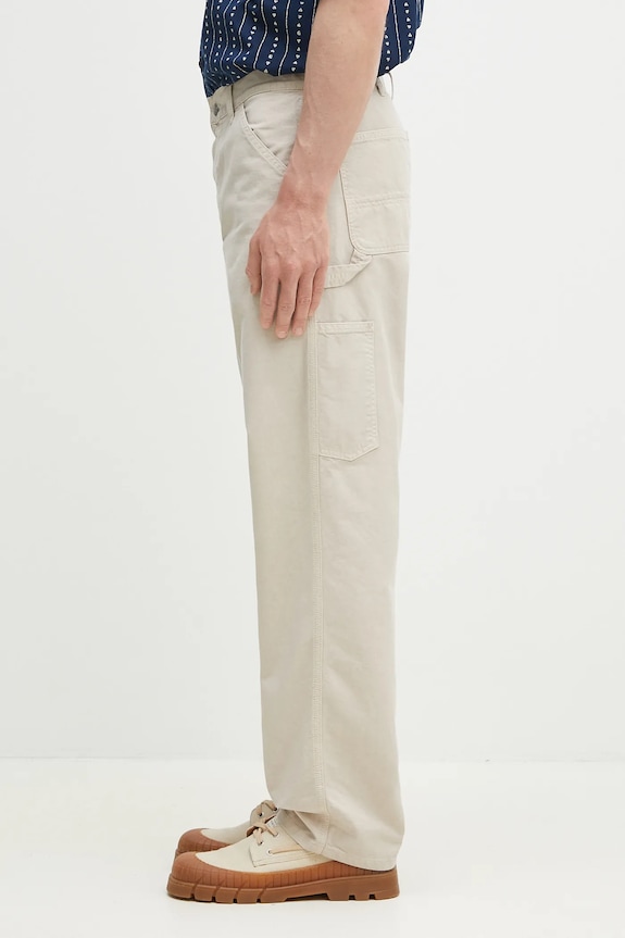 Carhartt WIP cotton trousers Single Knee Pant I031499.2LPGD beige SS25
