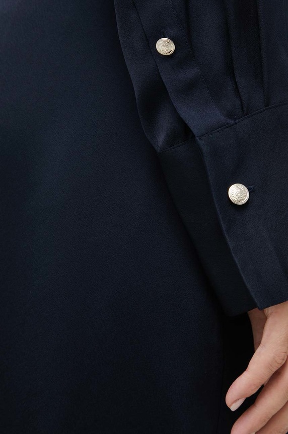 Obleka Tommy Hilfiger WW0WW37325.PPYX mornarsko modra