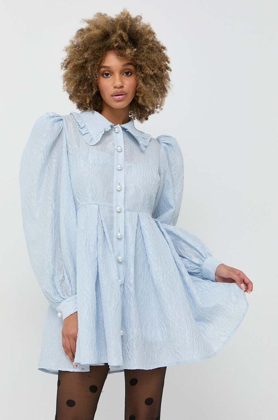 Custommade sukienka Keria rozkloszowany niebieski 999387454