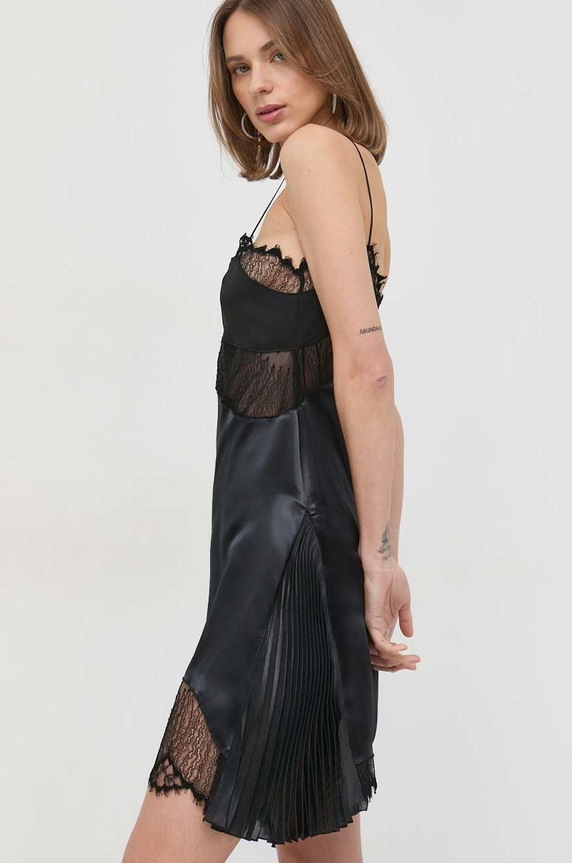 Victoria Beckham sukienka rozkloszowany czarny 1123WDR004388D