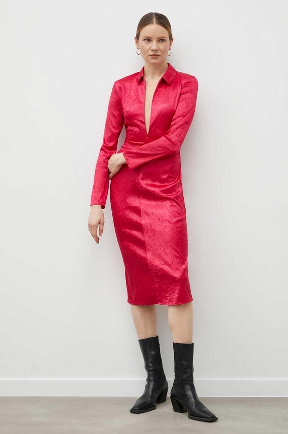 Samsoe Samsoe sukienka różowy F22400073