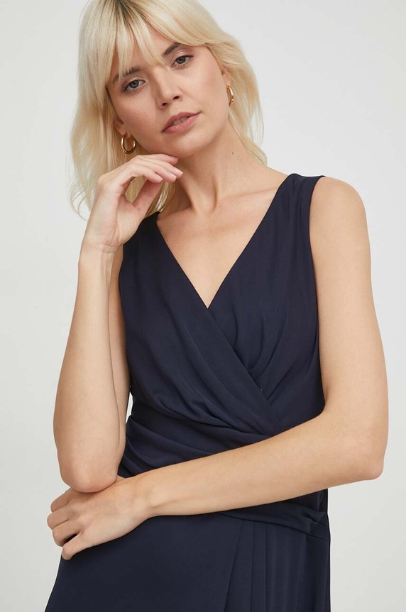 Lauren Ralph Lauren sukienka granatowy 250865006